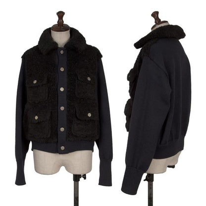 45rpm 45R 908 Metal Button Boa Fleece Knit Jacket Size M