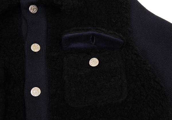 45rpm 45R 908 Metal Button Boa Fleece Knit Jacket Size M
