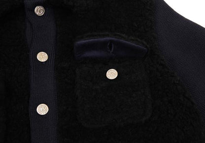 45rpm 45R 908 Metal Button Boa Fleece Knit Jacket Size M