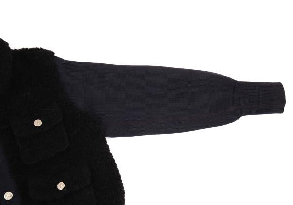 45rpm 45R 908 Metal Button Boa Fleece Knit Jacket Size M