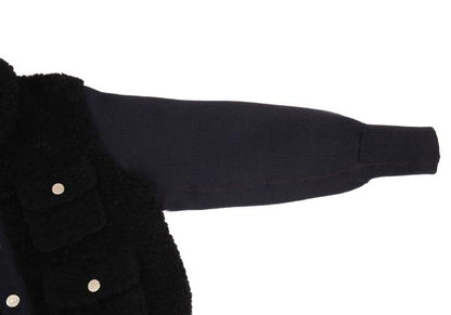 45rpm 45R 908 Metal Button Boa Fleece Knit Jacket Size M