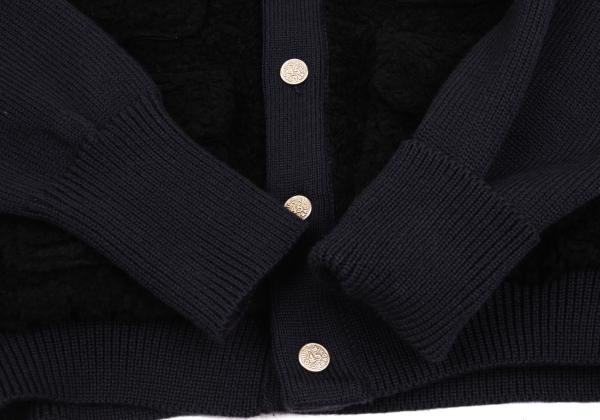 45rpm 45R 908 Metal Button Boa Fleece Knit Jacket Size M