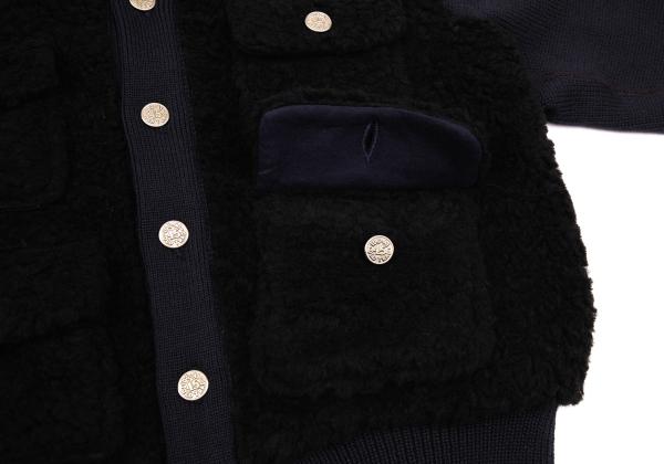 45rpm 45R 908 Metal Button Boa Fleece Knit Jacket Size M