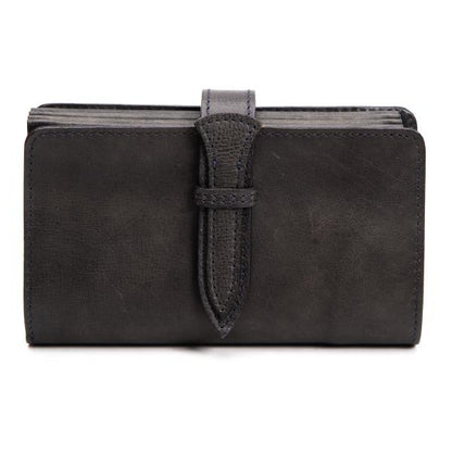 Y's Cow Leather Belted Wallet Black