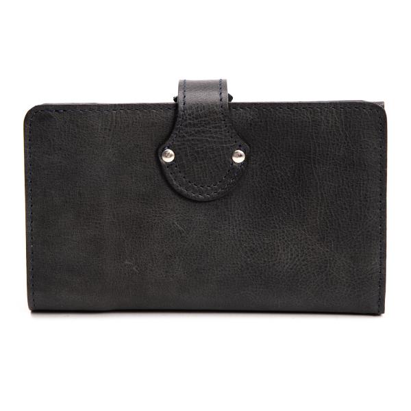 Y's Cow Leather Belted Wallet Black