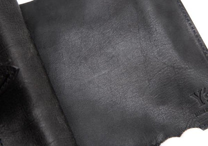 Y's Cow Leather Belted Wallet Black