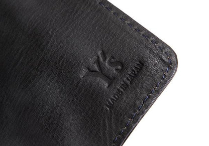 Y's Cow Leather Belted Wallet Black