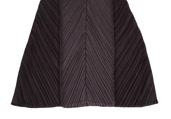 PLEATS PLEASE Pleated V-Neck Sleeveless Tunic Red Blouse Size 3