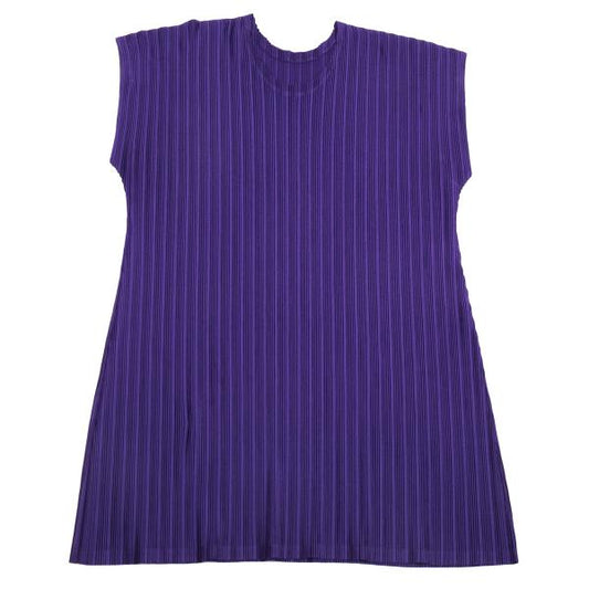 PLEATS PLEASE Pleated Sleeveless Dress Purple Size 3