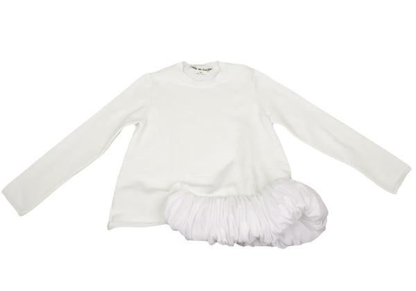 COMME des GARCONS Poly Asymmetric Hem Knit White Size S