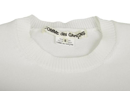 COMME des GARCONS Poly Asymmetric Hem Knit White Size S