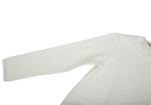 COMME des GARCONS Poly Asymmetric Hem Knit White Size S