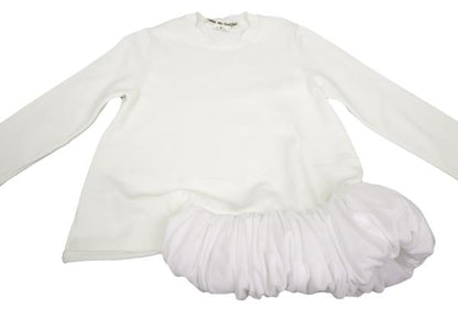 COMME des GARCONS Poly Asymmetric Hem Knit White Size S