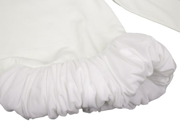 COMME des GARCONS Poly Asymmetric Hem Knit White Size S