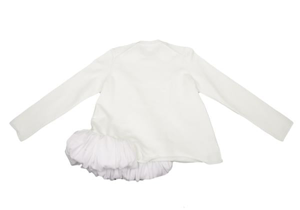 COMME des GARCONS Poly Asymmetric Hem Knit White Size S