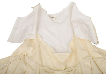COMME des GARCONS Wool Gabardine Flare Dress Cream Size S
