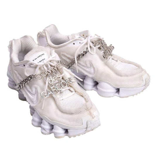 COMME des GARCONS x Nike Shox Chain Sneakers White Size 25CM