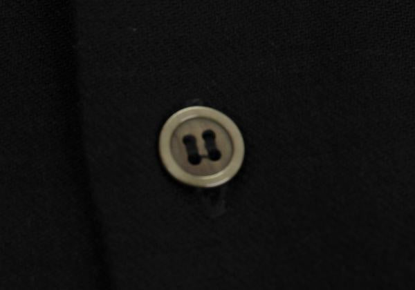 BLACK COMME des GARCONS Black Dyed Cotton Hem Shirt Size S