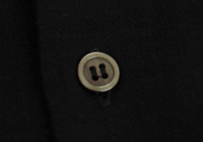 BLACK COMME des GARCONS Black Dyed Cotton Hem Shirt Size S