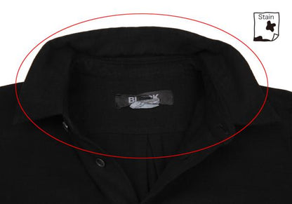 BLACK COMME des GARCONS Black Dyed Cotton Hem Shirt Size S