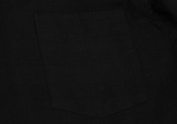 BLACK COMME des GARCONS Black Dyed Cotton Hem Shirt Size S