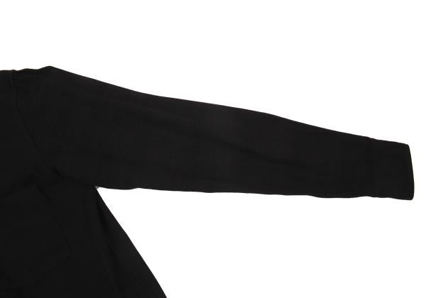 BLACK COMME des GARCONS Black Dyed Cotton Hem Shirt Size S