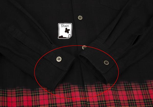 BLACK COMME des GARCONS Black Dyed Cotton Hem Shirt Size S
