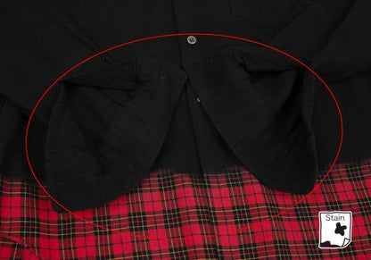 BLACK COMME des GARCONS Black Dyed Cotton Hem Shirt Size S