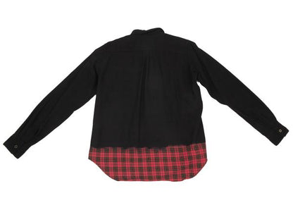 BLACK COMME des GARCONS Black Dyed Cotton Hem Shirt Size S
