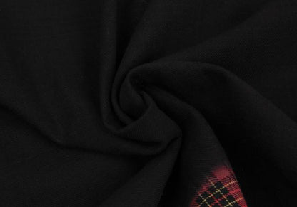 BLACK COMME des GARCONS Black Dyed Cotton Hem Shirt Size S