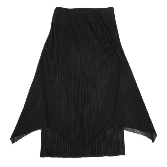 PLEATS PLEASE Mesh Pleated Layered Skirt Black Size 1