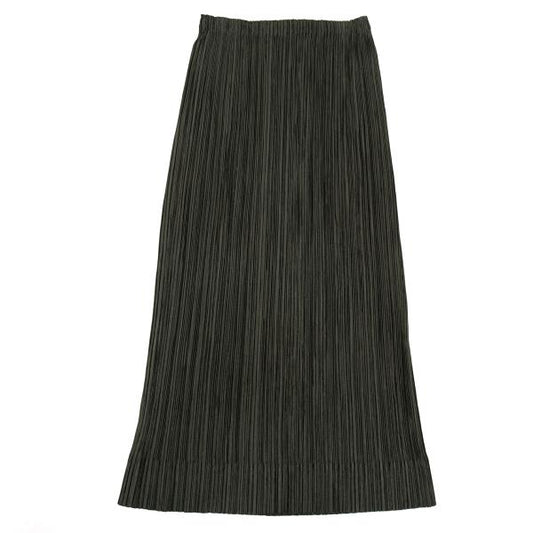 PLEATS PLEASE Glossy Pleated Maxi Skirt Deep Green Size 1