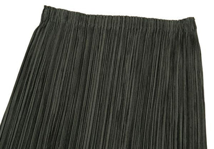 PLEATS PLEASE Glossy Pleated Maxi Skirt Deep Green Size 1