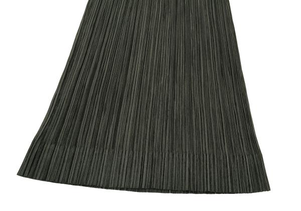PLEATS PLEASE Glossy Pleated Maxi Skirt Deep Green Size 1