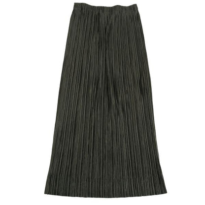 PLEATS PLEASE Glossy Pleated Maxi Skirt Deep Green Size 1