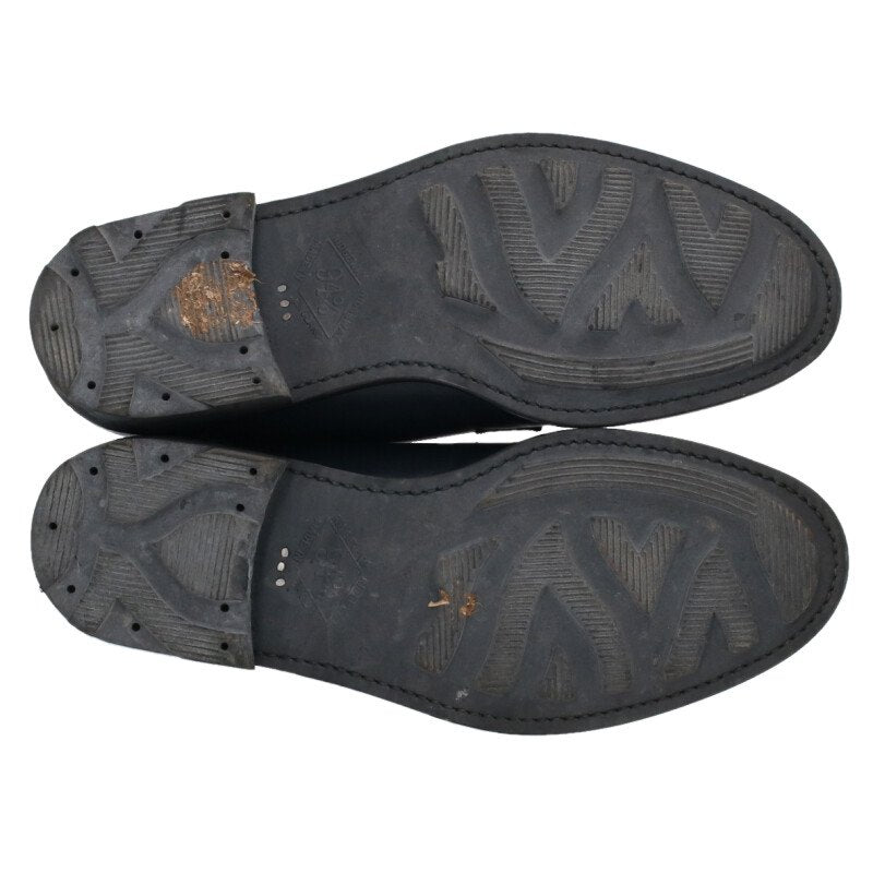 Hender Scheme Navy Plain Toe Leather Shoes Size 3