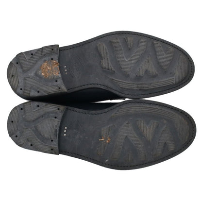 Hender Scheme Navy Plain Toe Leather Shoes Size 3