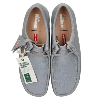Supreme x Clarks 25SS Reflective Wallabee Shoes Silver Size 5.5