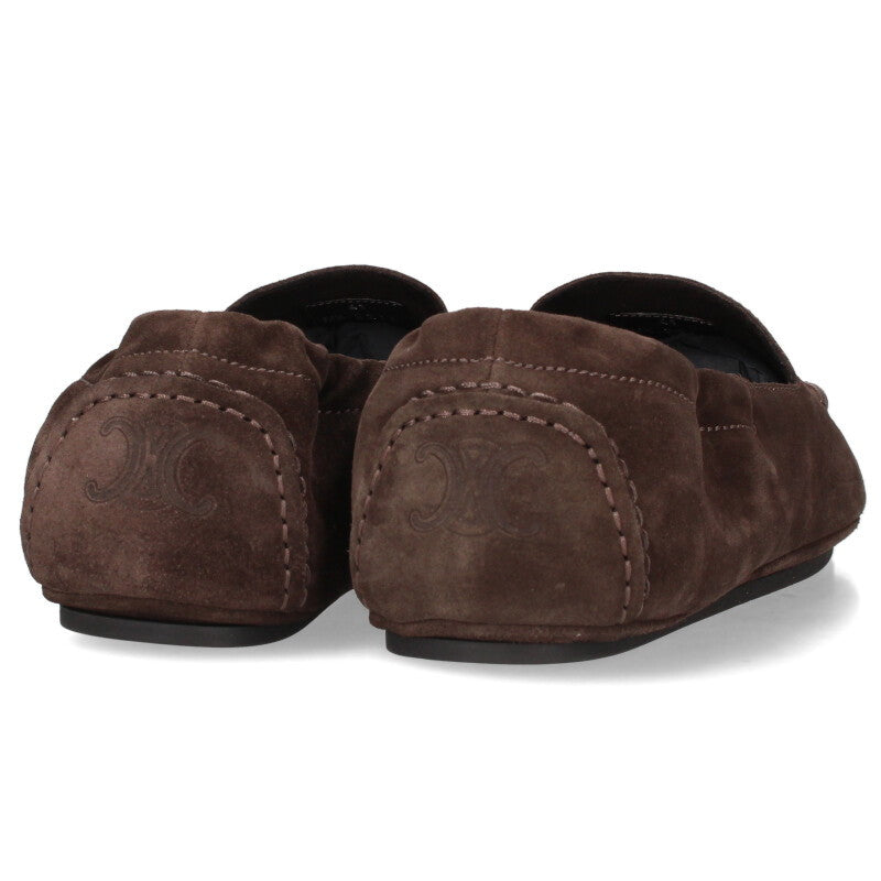 CELINE 25AW Brown Triomphe Logo Adam Loafers Size 7.5