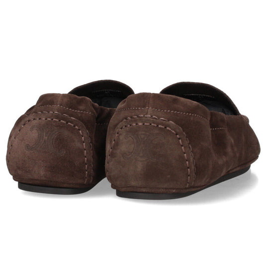 CELINE 25AW Brown Triomphe Logo Adam Loafers Size 7.5