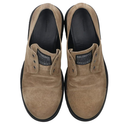 BALENCIAGA Track Derby Suede Shoes Beige Size 8.5