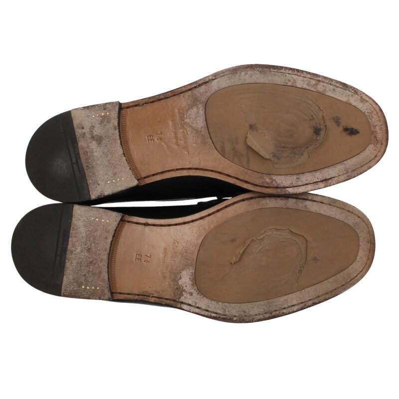 Salvatore Ferragamo Gancini Leather Loafers Size 7.5