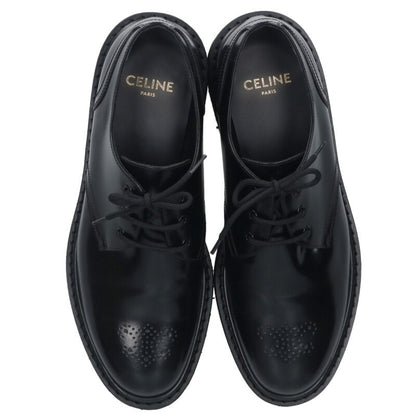 CELINE Black Triomphe Brogue Dress Shoes Size 10.5