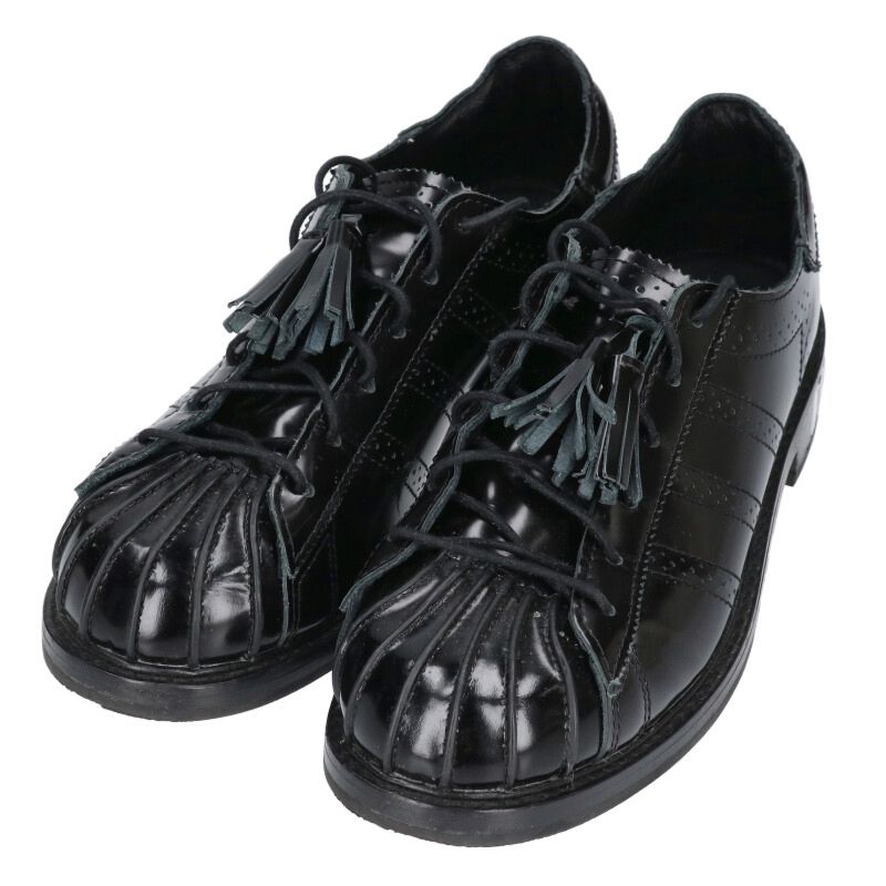 CLOT x Adidas Super Star Leather Shoes Black Size 24cm