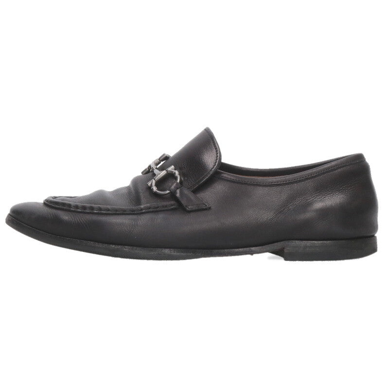 Salvatore Ferragamo Black Leather Bit Loafers Size 8