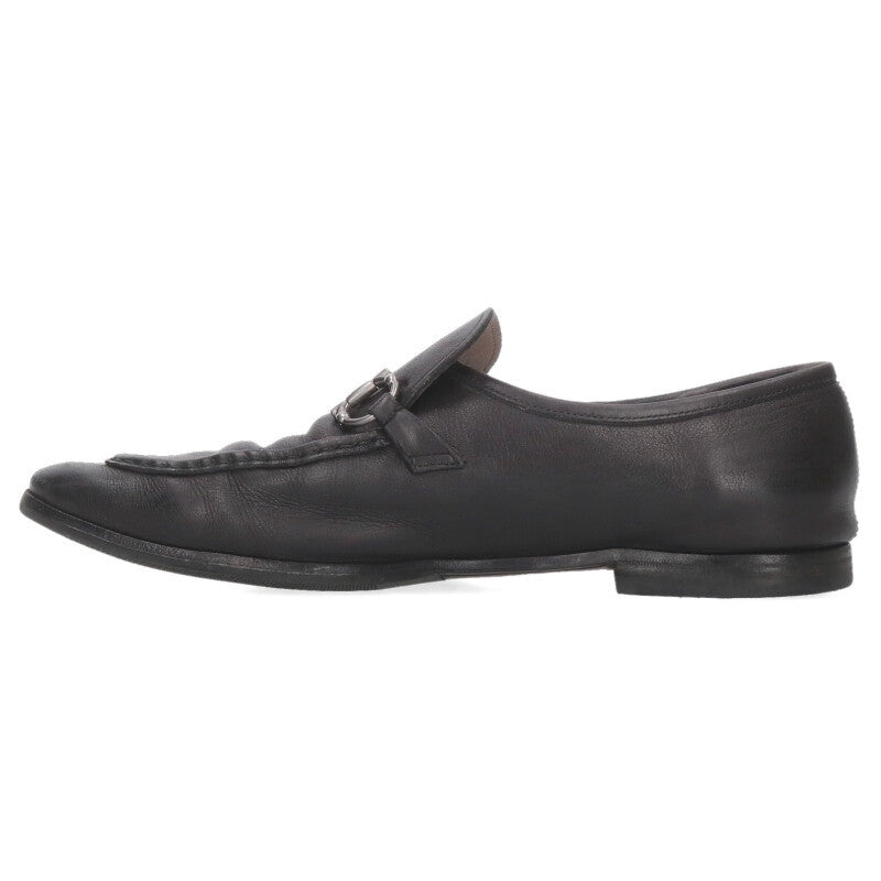 Salvatore Ferragamo Black Leather Bit Loafers Size 8