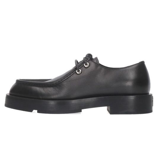 GIVENCHY Squared Derbies Black Leather Moccasin Size 6.5