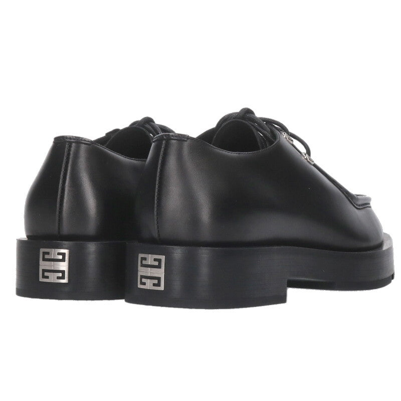 GIVENCHY Squared Derbies Black Leather Moccasin Size 6.5