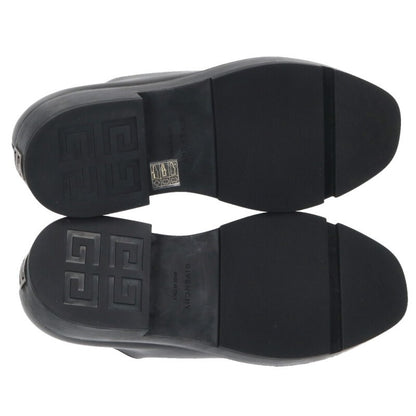 GIVENCHY Squared Derbies Black Leather Moccasin Size 6.5