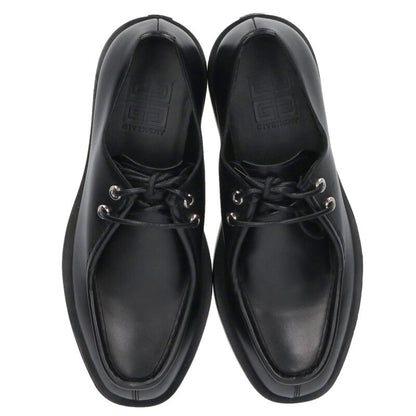 GIVENCHY Squared Derbies Black Leather Moccasin Size 6.5
